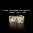 I have no idea how much money is in my bank account. I couldn’t even hazard a guess. I haven’t looked at my balance in years, I avert my eyes […]
